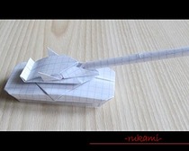 Простая модель танка из бумаги, техника оригами