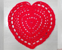 Салфетки крючком: сердце на валентинов день