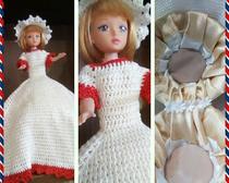 Кукла-шкатулка в вязаном платье