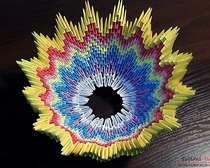 Оригами-ваза своими руками - урок создания разноцветной вазы