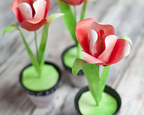 Бумажные цветы на 8 марта. Уникальный подарок для мамы на праздник 8-го марта.