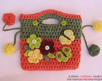 Вязание крючком: сумочка для маленькой модницы
