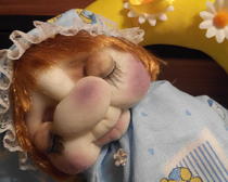 Сплюшка - кукла в чулочной технике