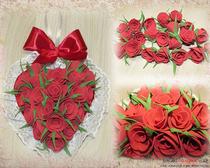 Валентинки своими руками: букет красных роз