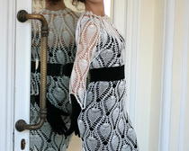 Вязание крючком: платья для женщин с рисунком ананас