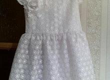 Нарядное, белоснежное белое платье, р. 116		