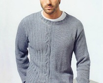 Стильный мужской свитер из хлопковой нити
