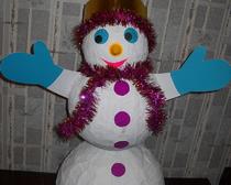 Поделка к Новому году: Ай да, чудо-снеговик!