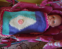 Вязание спицами для кукол: одеяло