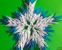 Модули для снежинок из техники оригами - популярные формы снежинок