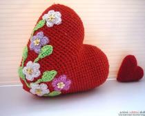 Вязание игрушек крючком - схемы. Цветущее сердце амигуруми