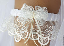 Подвязка для  невесты свадебная" Ажурная"		