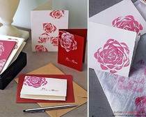 Открытка с оригинальным рисунком «Цветок розы»