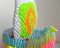 Оригами объемного корабля-линкора