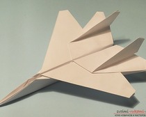 Оригами, самолетик из бумаги