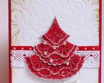 Рождественская открытка в стиле шебби-шик своими руками - оформление открытки