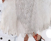 Белая изящная юбка, связанная крючком, своими руками