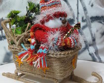 Поделка к новому году- Снеговик с подарками