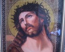 Вышитая икона «Христос с терновым венцом»