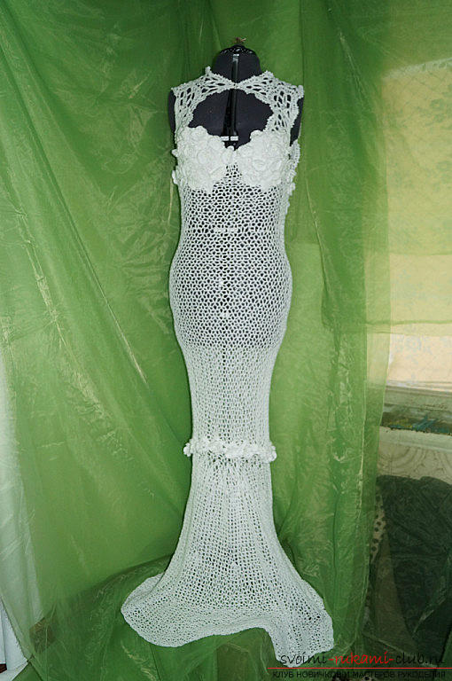 Вязание крючком: Свадебное платье
