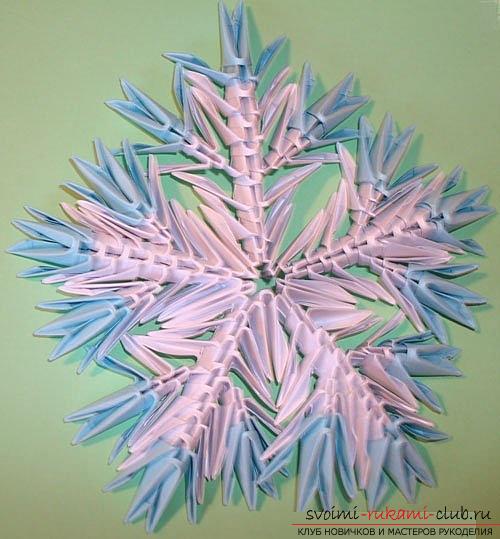 Украшения на новый год оригами снежинки