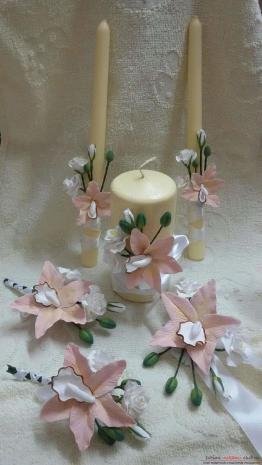 Цветы из полимерной глины в свадебном декоре