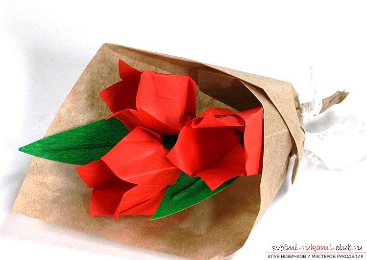 Как сделать тюльпан по схеме оригами своими руками - оригами для детей и взрослых