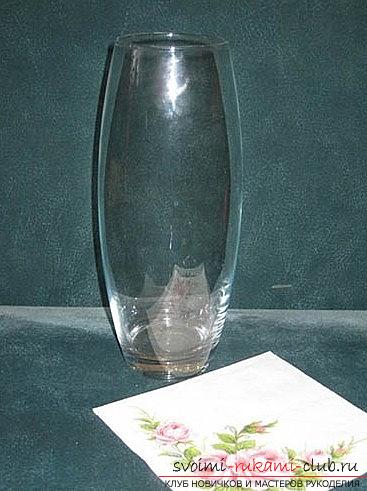 Декупаж вазы своими руками: декупаж стеклянных ваз, картинки и цветы