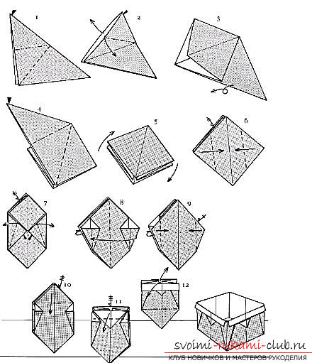 Как сделать подарочную коробку в технике оригами? Схема сборки коробки
