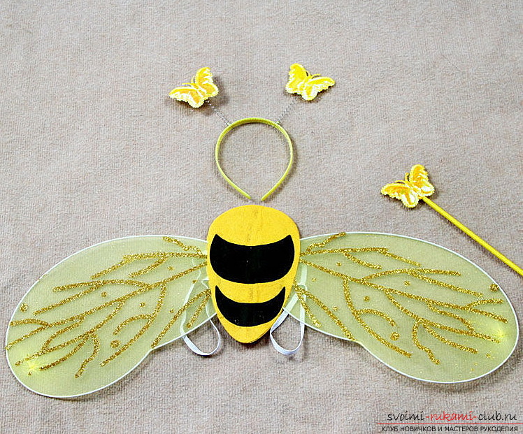 Как сделать крылья для костюма пчелы
