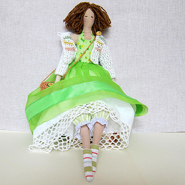 Кукла Тильда «Весна». Куклы тильды - ручной работы. Фото 6