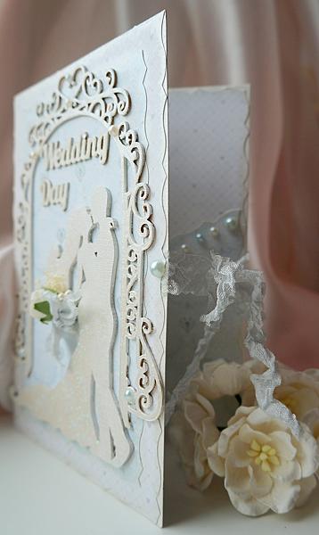 Авторская открытка ручной работы "Wedding Day". Открытки на все случаи жизни - ручной работы. Фото 4