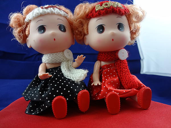 Милые куклы близняшки с надписью Love. Человечки - ручной работы. Фото 2