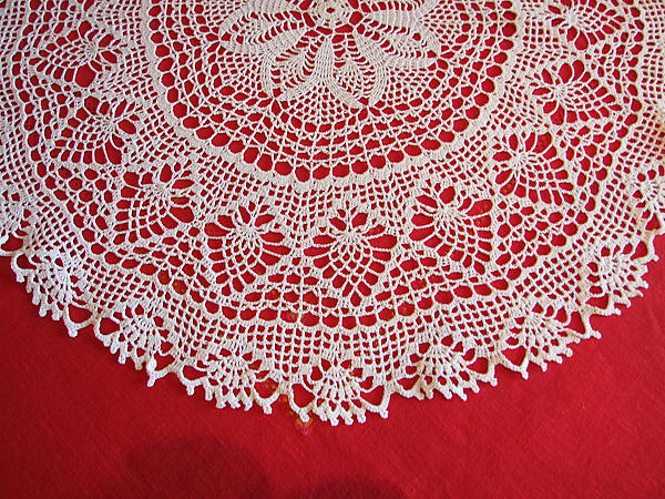 Мини-скатерть вязаная. Текстиль, ковры - ручной работы. Фото 4