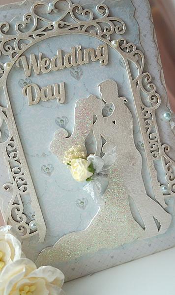Авторская открытка ручной работы "Wedding Day". Открытки на все случаи жизни - ручной работы. Фото 2