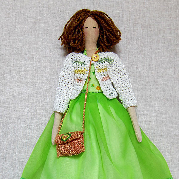 Кукла Тильда «Весна». Куклы тильды - ручной работы. Фото 5