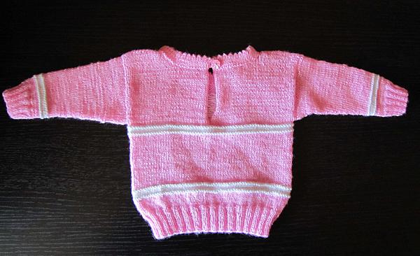 Розовый полувер с сердечками для девочки. Одежда для девочек - ручной работы. Фото 2