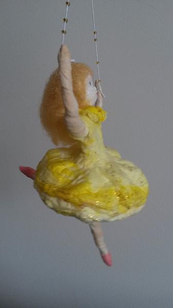 Балерина, ватная ёлочная игрушка. Новый год 2015 - ручной работы. Фото 5
