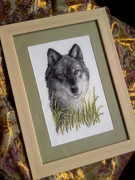 Картина "Волк". Животные - ручной работы.