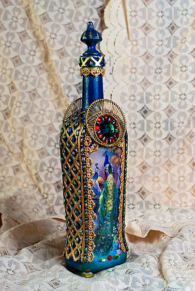 Декоративная бутылочка Сад Султана. Подарки для мужчин - ручной работы. Фото 3