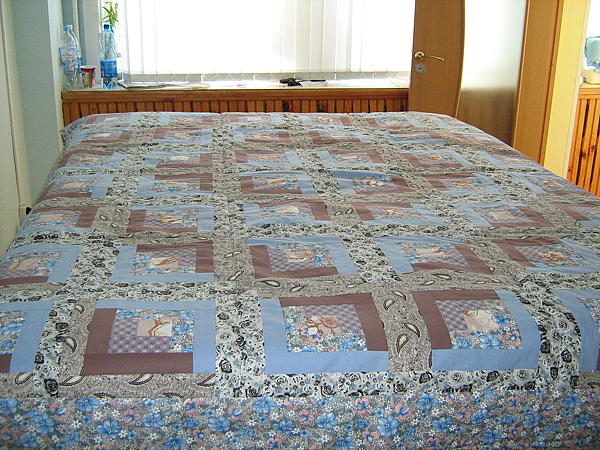 Покрывало-одеяло "Ромб" (пэчворк)+2 наволочки. Текстиль, ковры - ручной работы.