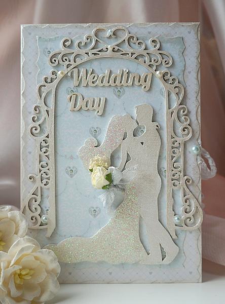 Авторская открытка ручной работы "Wedding Day". Открытки на все случаи жизни - ручной работы.