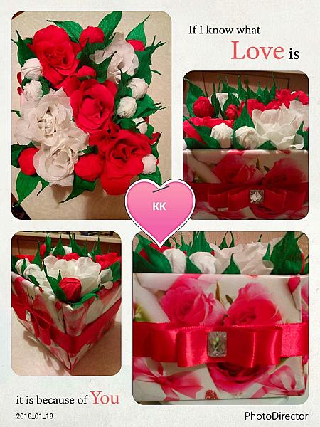 Коробочка с цветами "Розы". Интерьерные композиции - ручной работы. Фото 3