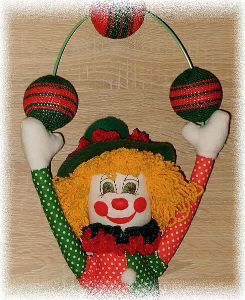 Веселый рыжий клоун. Коллекционные куклы - ручной работы. Фото 3