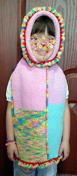 Шапка шарф капюшон. Одежда для девочек - ручной работы. Фото 2