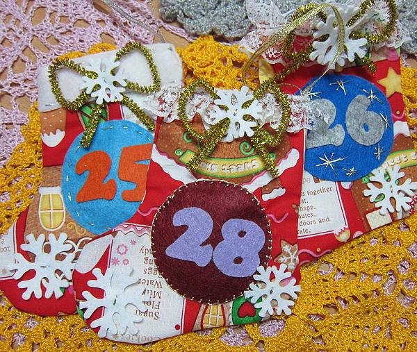 Адвент-Календарь "Новогодние сапожки ". Детская - ручной работы. Фото 7