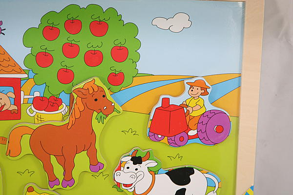 Доска с магнитными фигурками "Веселая ферма". Развивающие игрушки - ручной работы. Фото 3