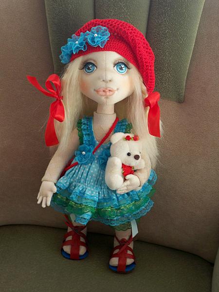Текстильная кукла ЛИЗОНЬКА. Коллекционные куклы - ручной работы. Фото 3