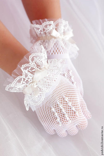 Перчатки свадебные. Одежда и аксессуары - ручной работы. Фото 5