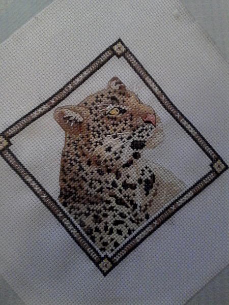 Картина "Леопард". Животные - ручной работы.